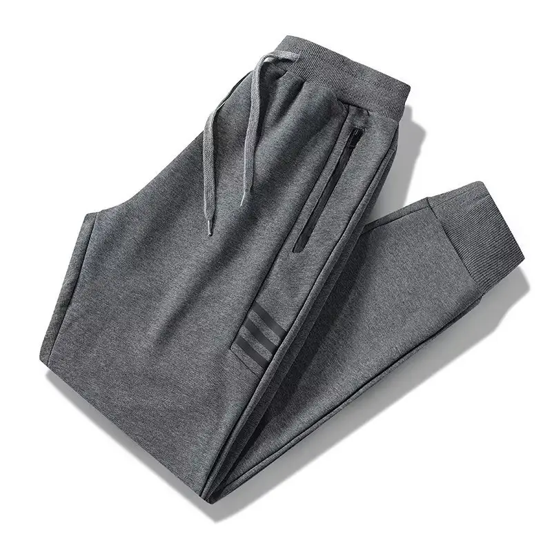 Men's Black Camo Zippered Sweatpants Large - Image 14