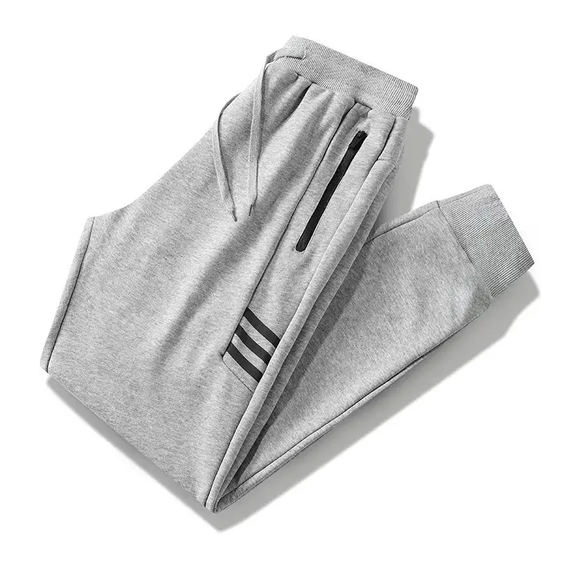 Men's Black Camo Zippered Sweatpants Large - Image 15