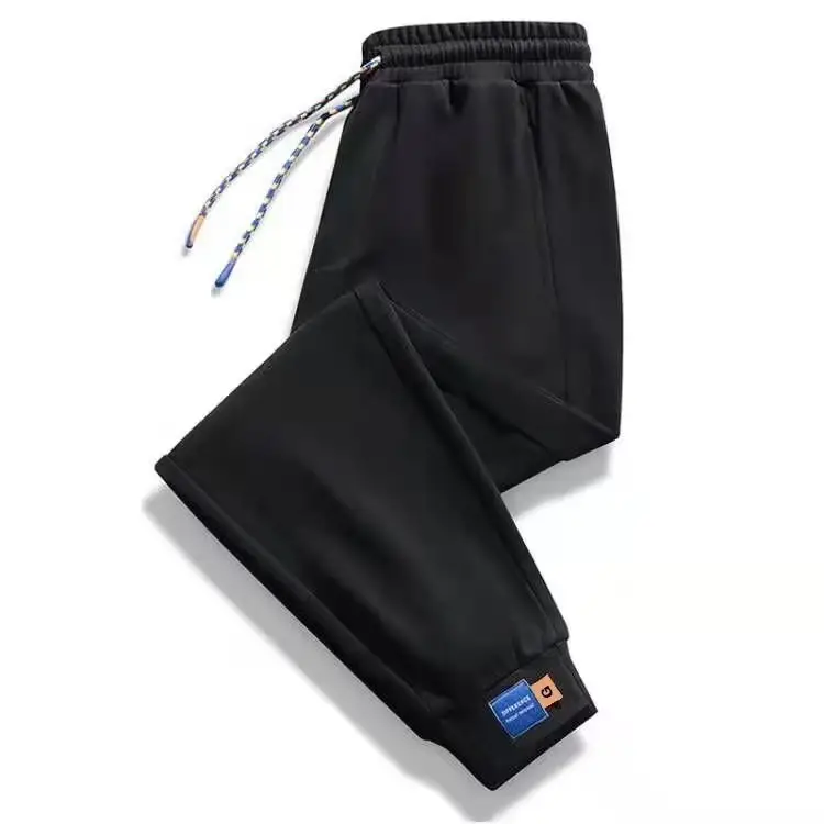 Men's Black Camo Zippered Sweatpants Large - Image 16