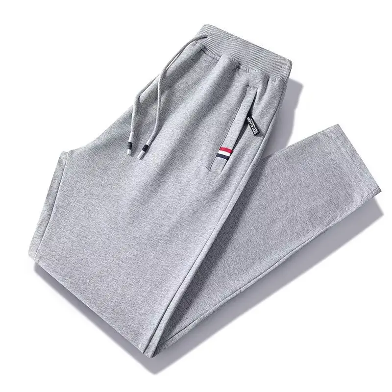 Men's Black Camo Zippered Sweatpants Large - Image 4