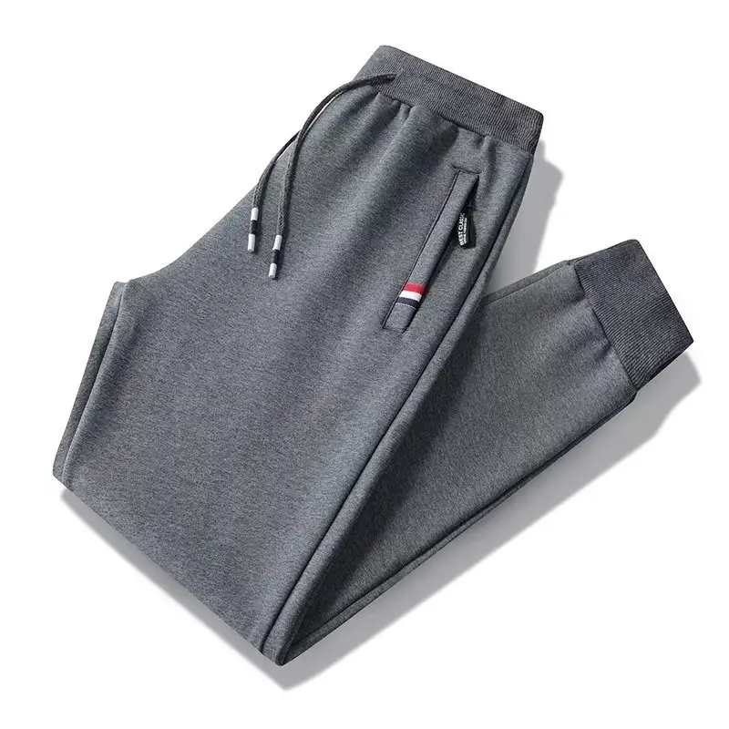 Men's Black Camo Zippered Sweatpants Large - Image 6