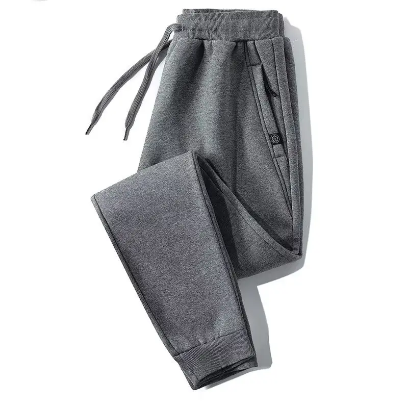 Men's Black Camo Zippered Sweatpants Large - Image 9