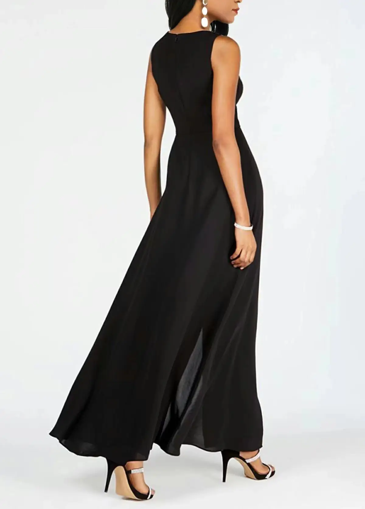 Red White Slim Fit Milk Silk One-Piece Jumpsuit — feature 7