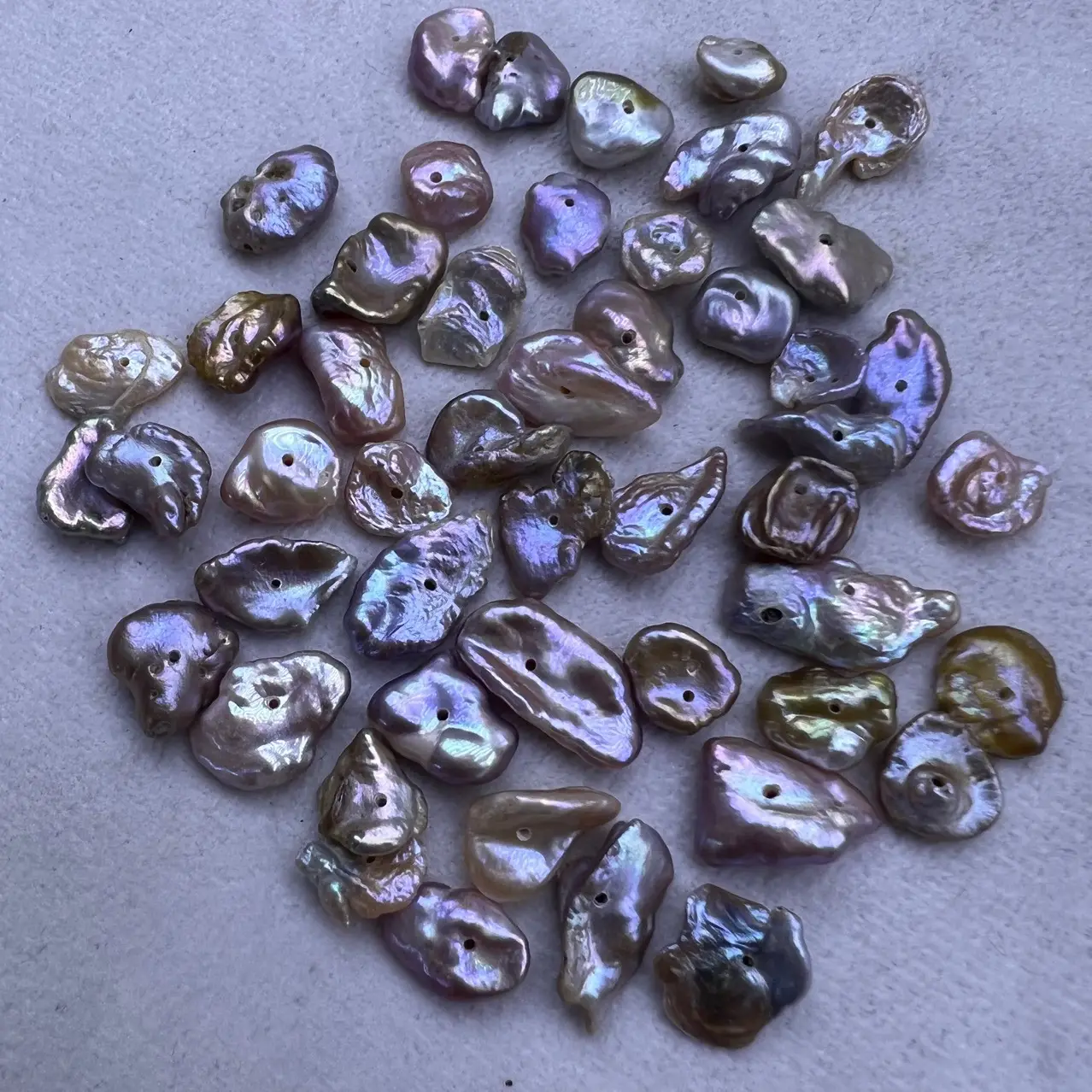 Irregular Gilded Pearl Petals Jewelry Set - Image 4