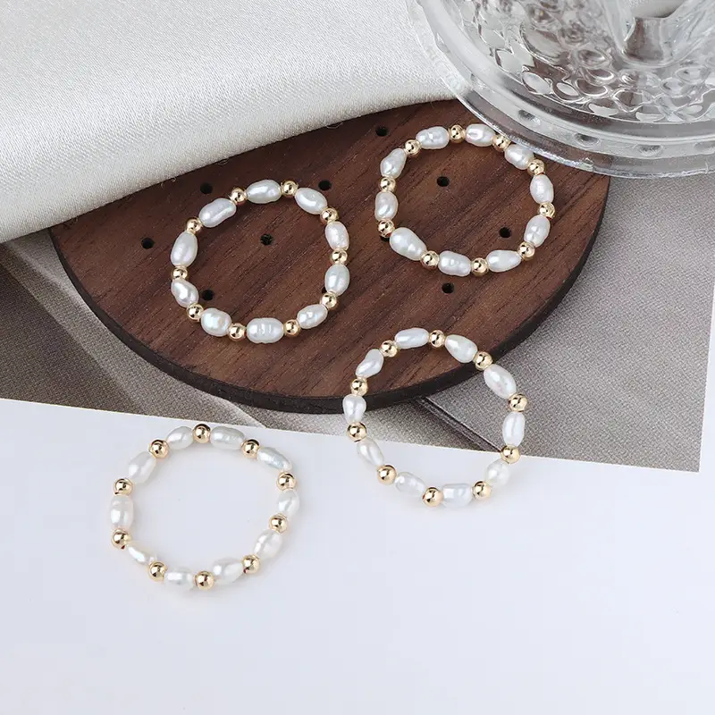 US 14K Gold Pearl Bracelet for Women - Image 3