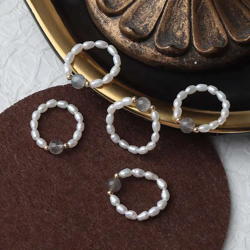 Moonstone Pearl Rings 14K Gold Color-Preserving - Image 3