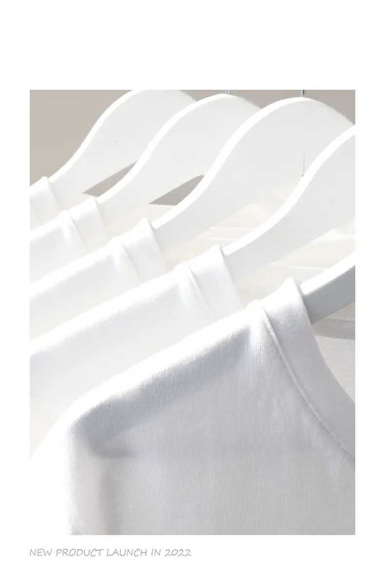 250g V-Neck Cotton T-Shirt Black White Long Sleeve — feature 9