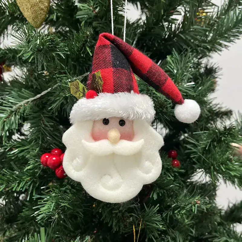 Knitted Christmas Santa Doll Pendant with Red Hat - Image 3