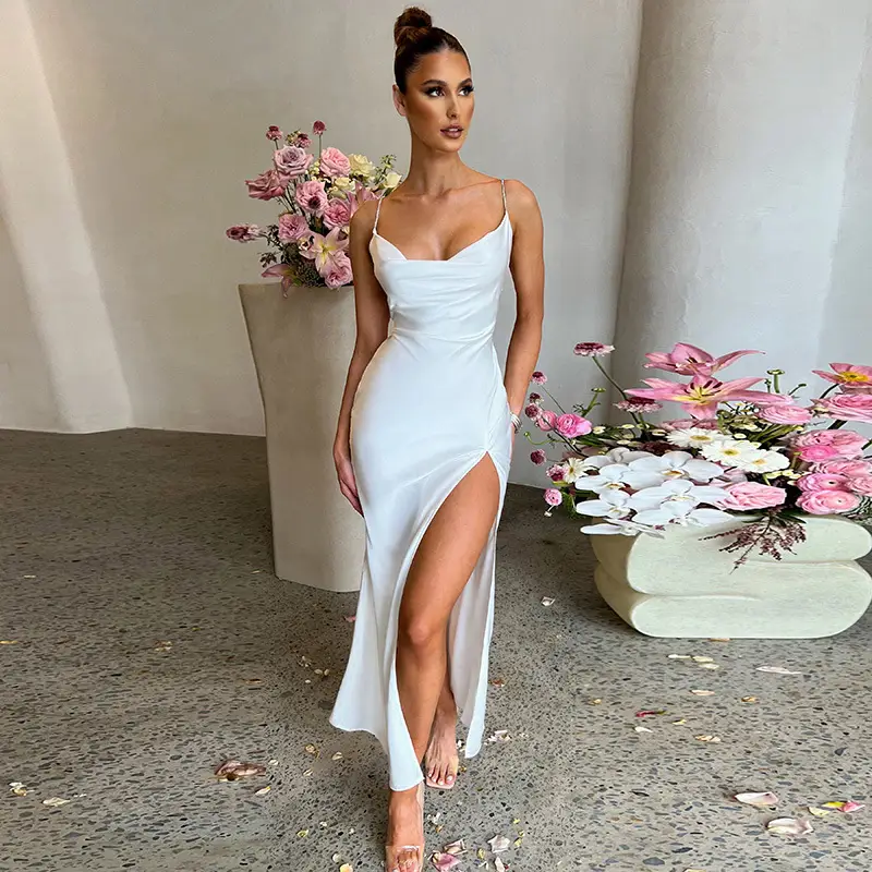 2023 Sexy Dress Black Hip Split Party Dress - Image 2
