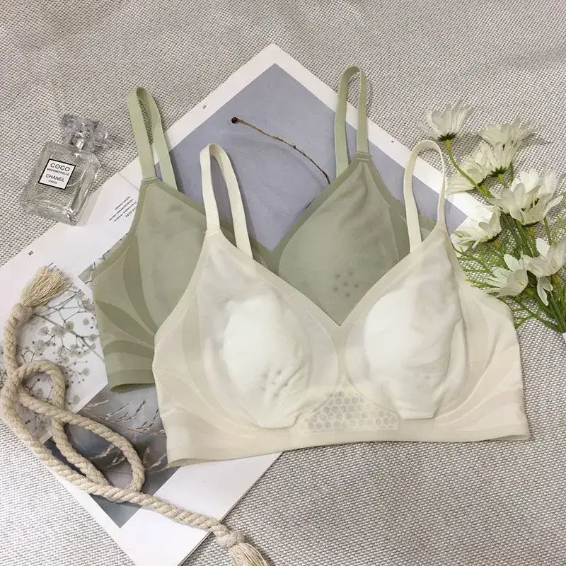 Ultra-Thin Jelly Underwear Women's Push-Up Big Chest Anti-Sagging