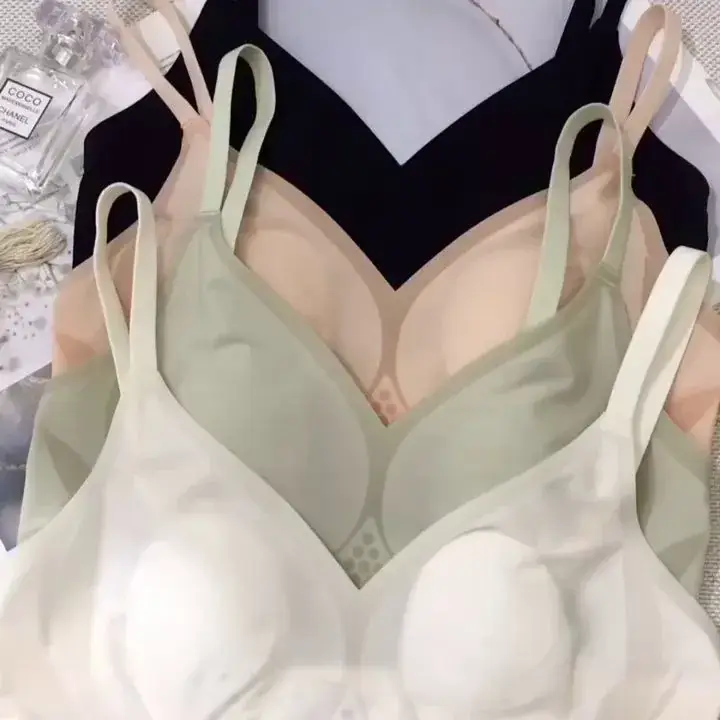 Ultra-Thin Jelly Underwear Women's Push-Up Big Chest Anti-Sagging