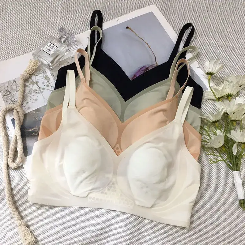 Ultra-Thin Jelly Underwear Women's Push-Up Big Chest Anti-Sagging