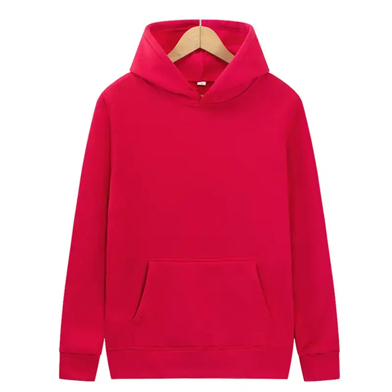 Women Pink Fleece Hoodie Solid Color Medium to XL — feature 14