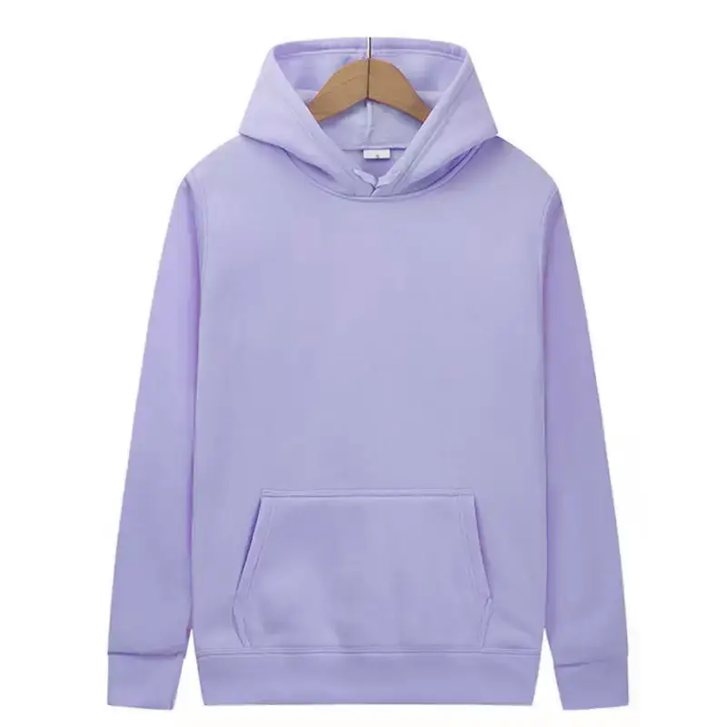 Women Pink Fleece Hoodie Solid Color Medium to XL — feature 3