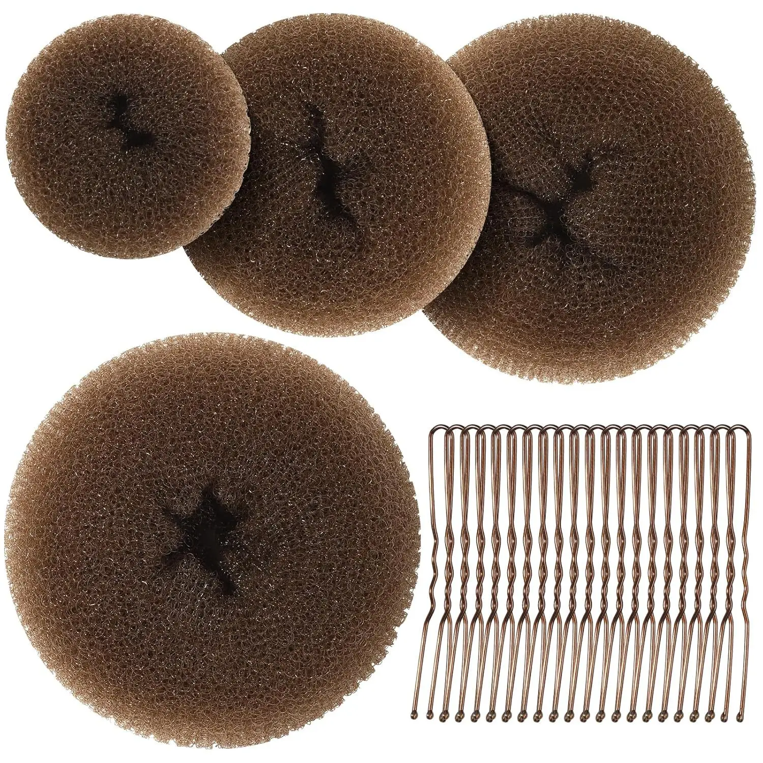 Black Faux Fur Donut Hair Curlers Set