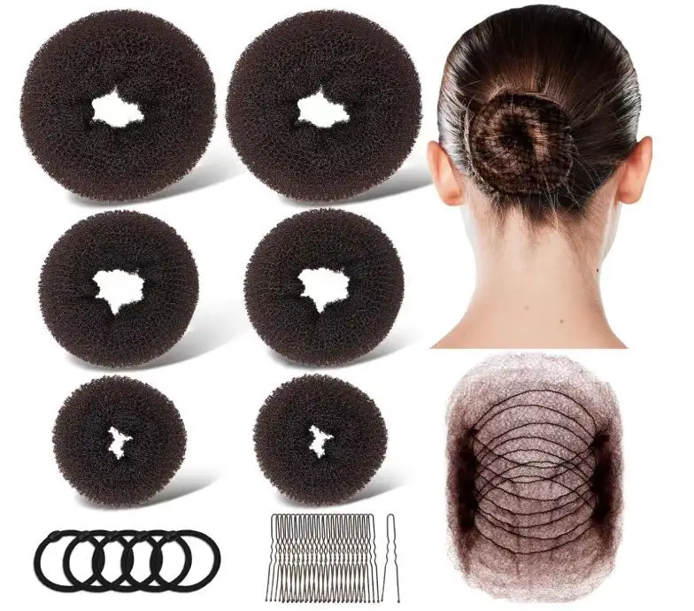 Black Faux Fur Donut Hair Curlers Set