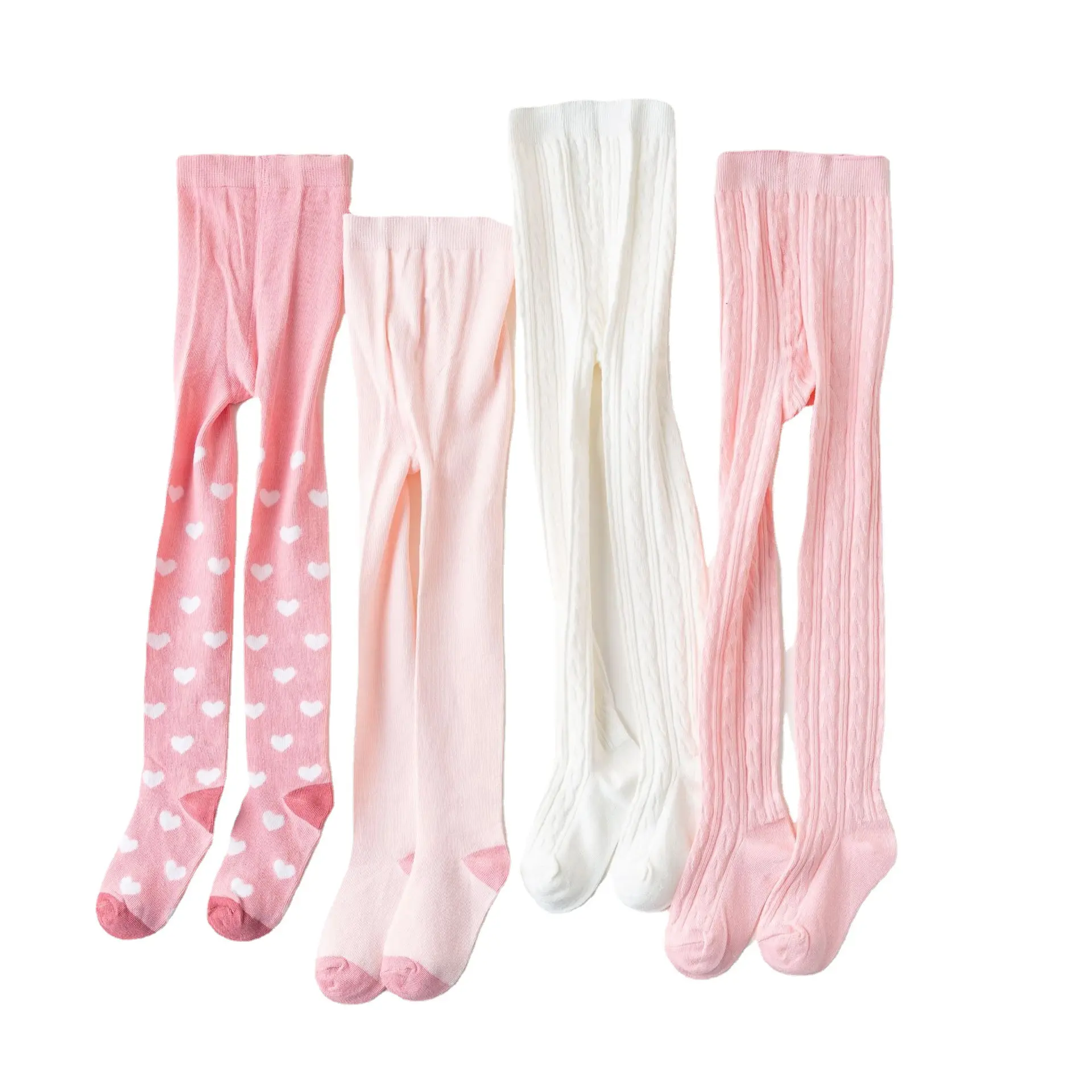 Cotton Seamless Splicing Tights for Girls - Image 22