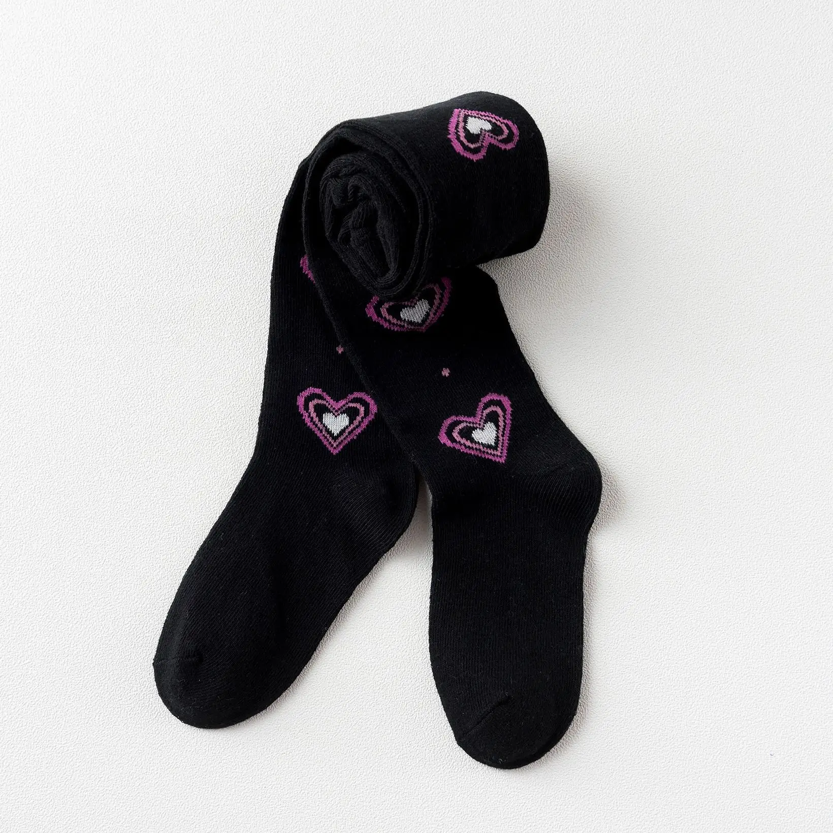 Cotton Seamless Splicing Tights for Girls - Image 17