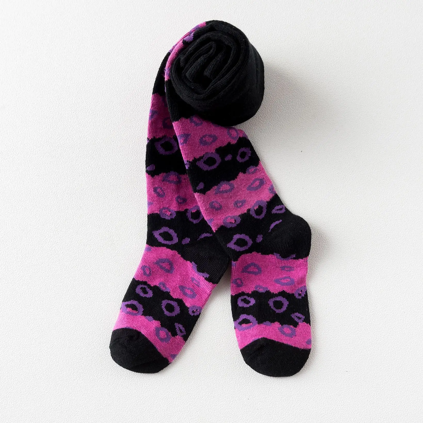 Cotton Seamless Splicing Tights for Girls - Image 18