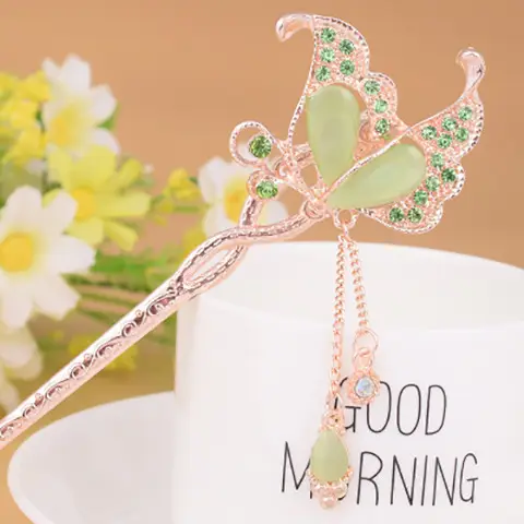 Women Vintage Tassel Alloy Hairpin 2025 Spring Summer - Image 12