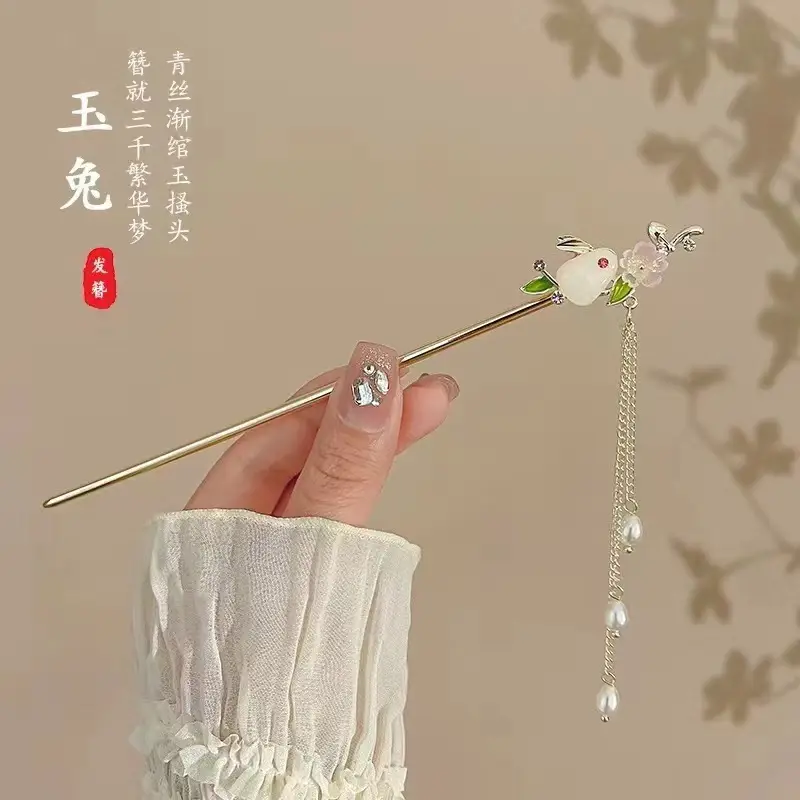 Women Vintage Tassel Alloy Hairpin 2025 Spring Summer - Image 129