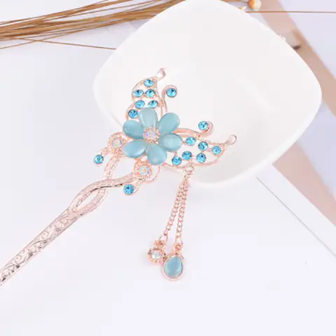 Women Vintage Tassel Alloy Hairpin 2025 Spring Summer - Image 2