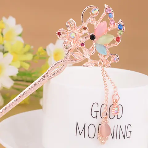 Women Vintage Tassel Alloy Hairpin 2025 Spring Summer - Image 3