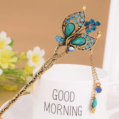 Women Vintage Tassel Alloy Hairpin 2025 Spring Summer - Image 4