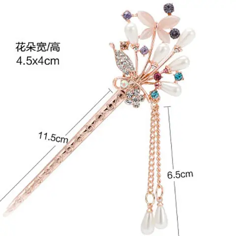 Women Vintage Tassel Alloy Hairpin 2025 Spring Summer - Image 5
