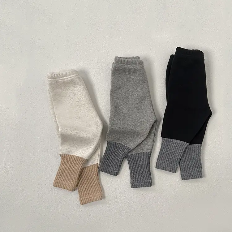 2026 Korean Baby Fleece Leggings Winter Warm Patchwork - Image 10