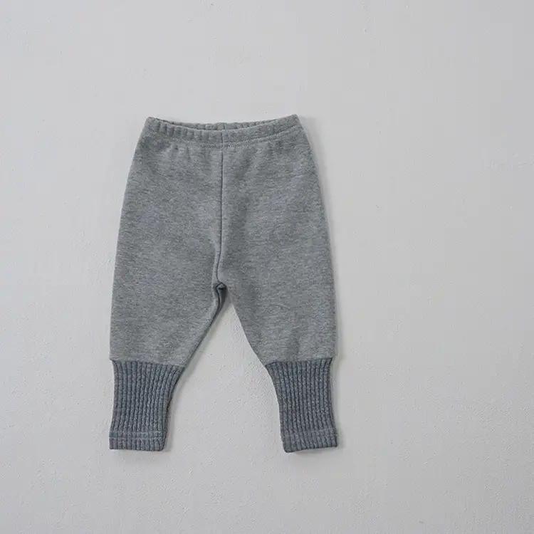 2026 Korean Baby Fleece Leggings Winter Warm Patchwork - Image 2