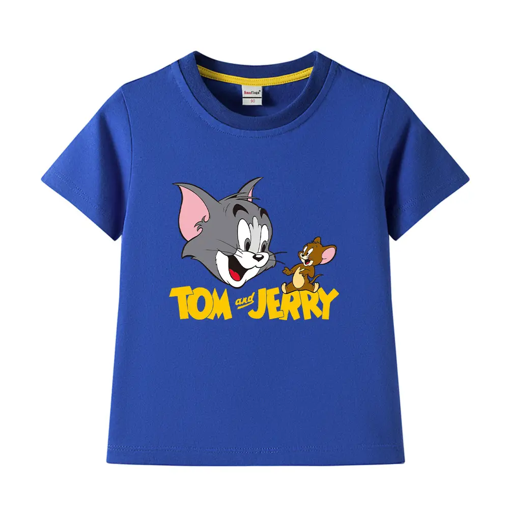 Tom and Jerry Pink Kids T-Shirt Short Sleeve Cotton