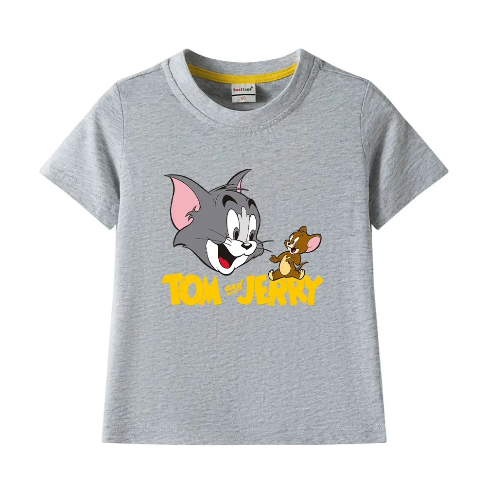 Tom and Jerry Pink Kids T-Shirt Short Sleeve Cotton
