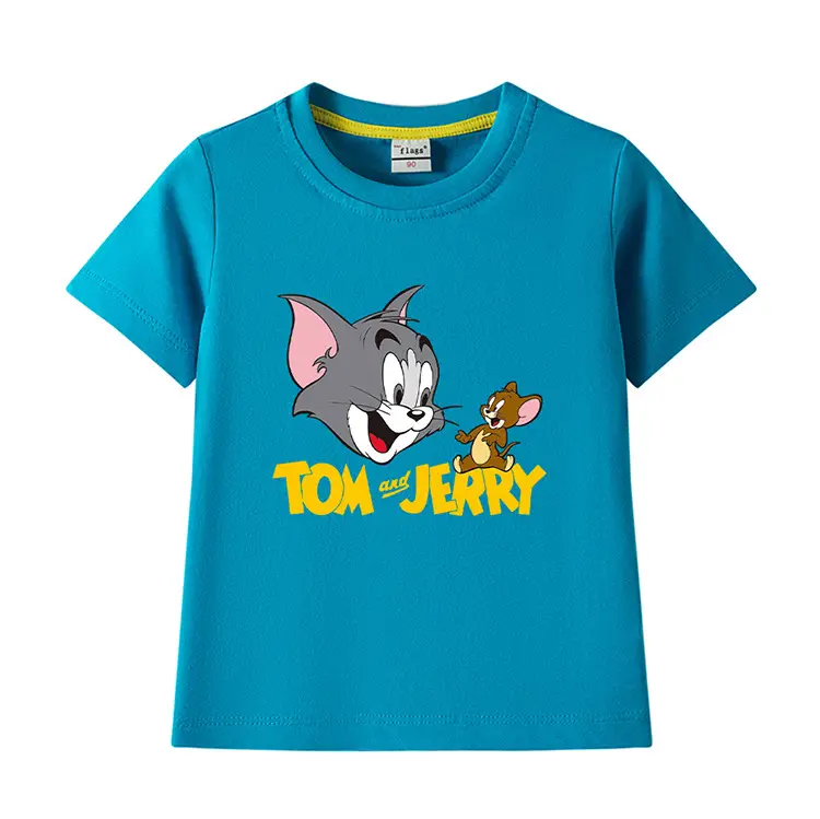 Tom and Jerry Pink Kids T-Shirt Short Sleeve Cotton — feature 11