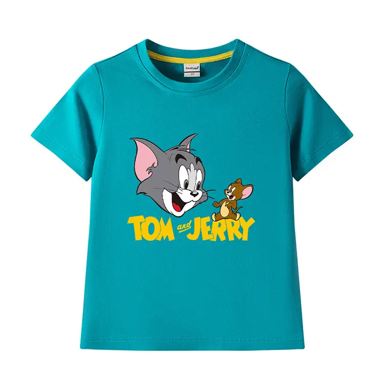 Tom and Jerry Pink Kids T-Shirt Short Sleeve Cotton — feature 12