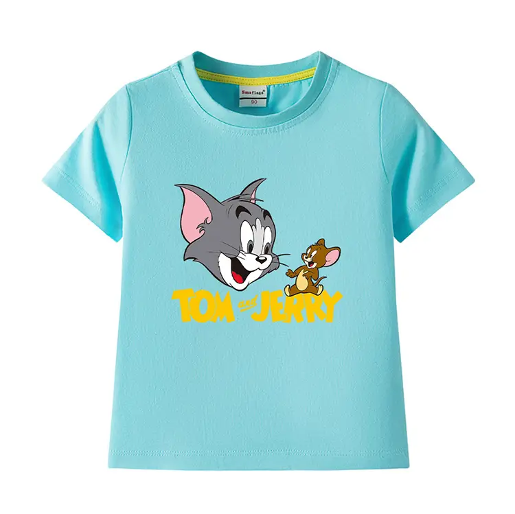 Tom and Jerry Pink Kids T-Shirt Short Sleeve Cotton — feature 13