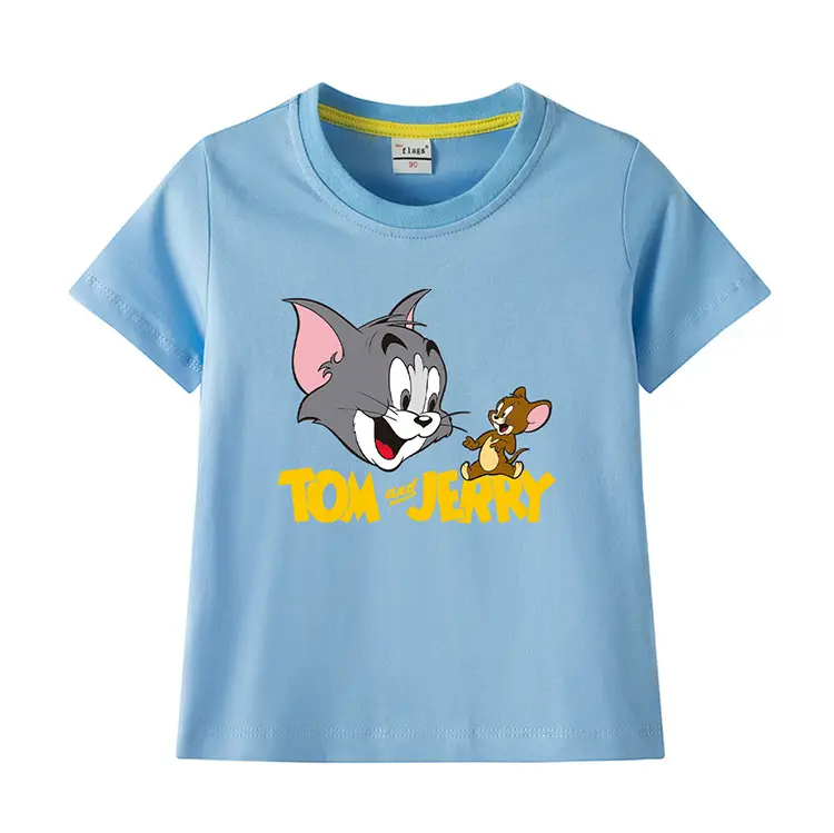 Tom and Jerry Pink Kids T-Shirt Short Sleeve Cotton — feature 14