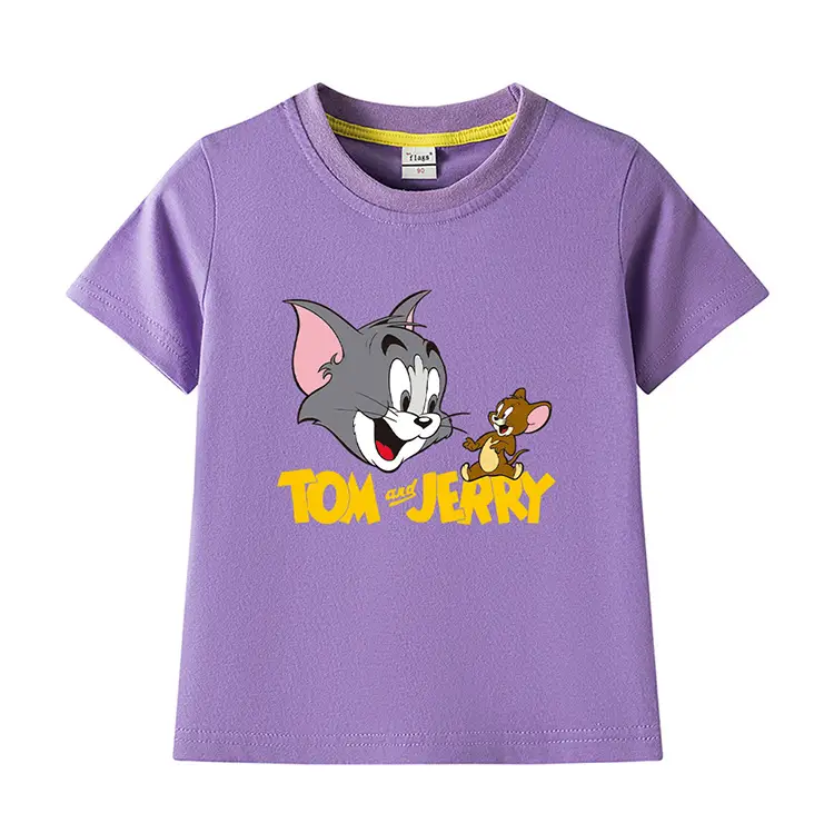 Tom and Jerry Pink Kids T-Shirt Short Sleeve Cotton — feature 16