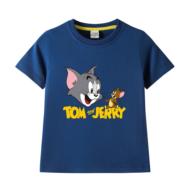 Tom and Jerry Pink Kids T-Shirt Short Sleeve Cotton — feature 17