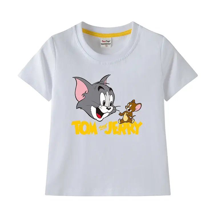 Tom and Jerry Pink Kids T-Shirt Short Sleeve Cotton — feature 2