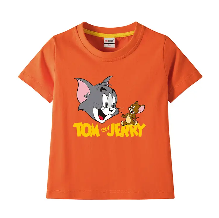 Tom and Jerry Pink Kids T-Shirt Short Sleeve Cotton — feature 6