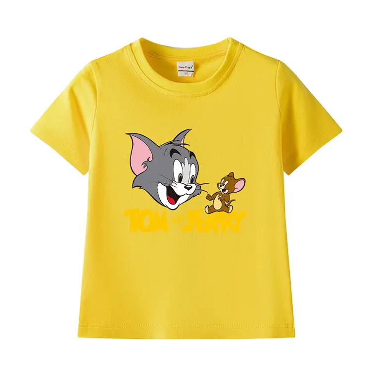Tom and Jerry Pink Kids T-Shirt Short Sleeve Cotton — feature 7