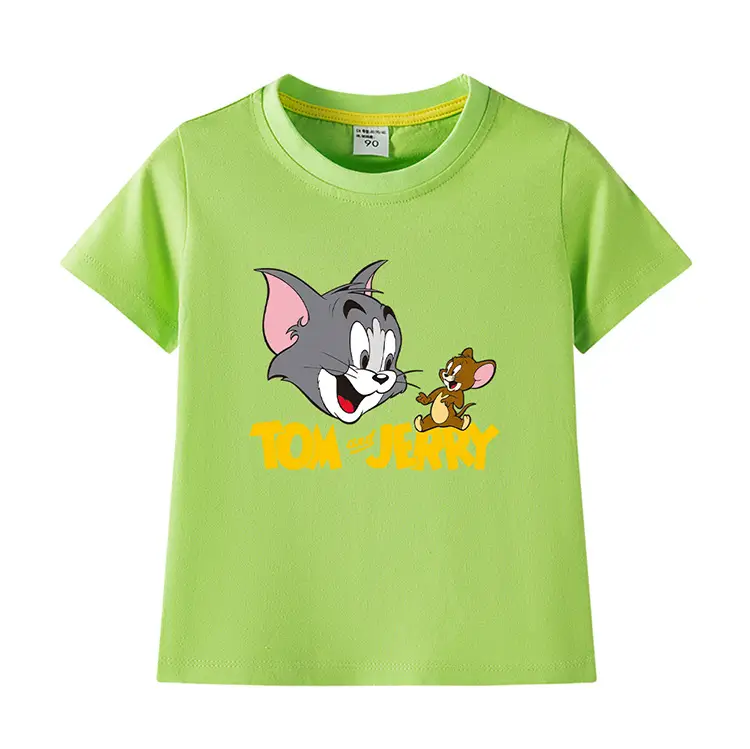 Tom and Jerry Pink Kids T-Shirt Short Sleeve Cotton — feature 8