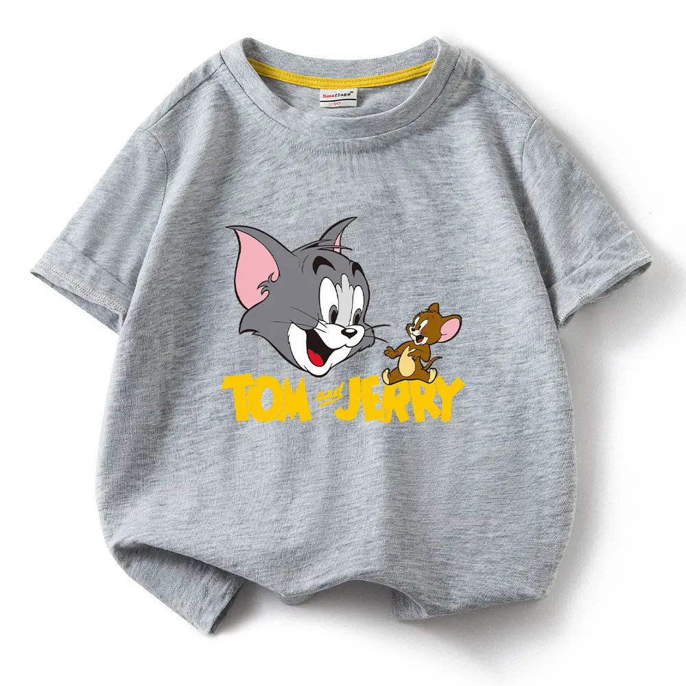 Tom and Jerry Pink Kids T-Shirt Short Sleeve Cotton