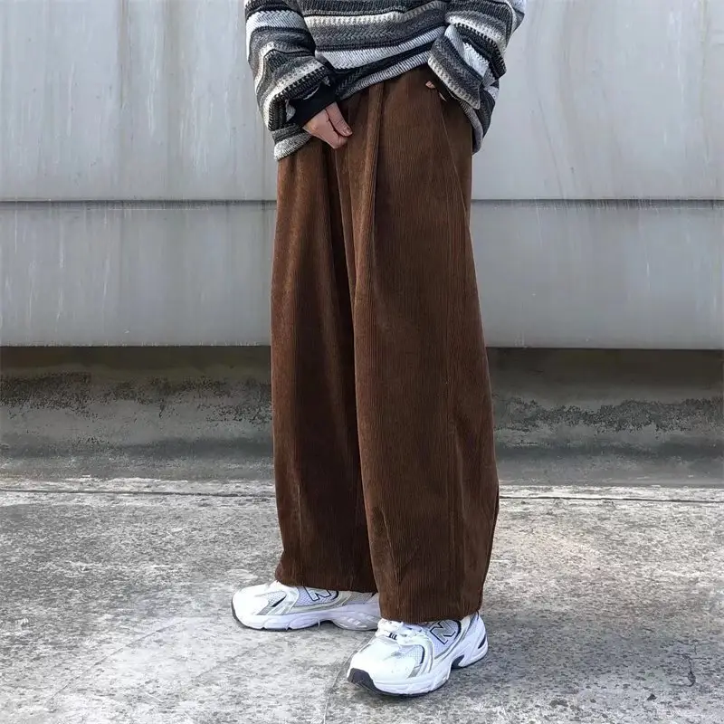 Korean Style Wide Leg Pants Khaki Loose Straight - Image 3