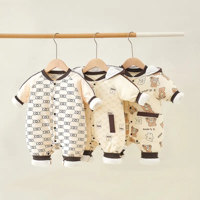 Baby Warm Padded Jumpsuit Cotton Autumn Winter - Image 5