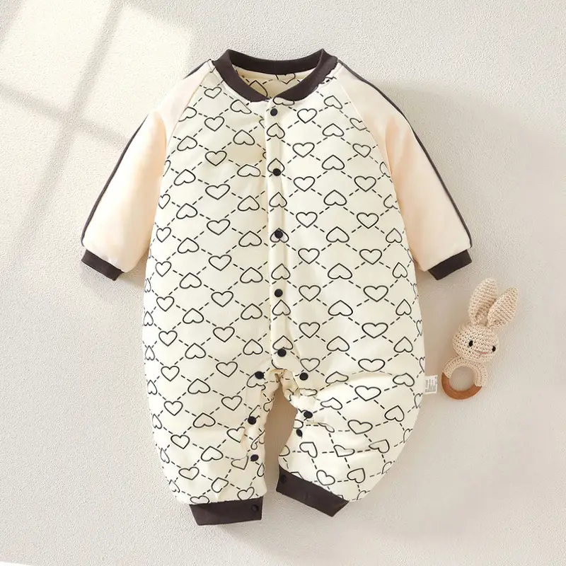 Baby Warm Padded Jumpsuit Cotton Autumn Winter - Image 2