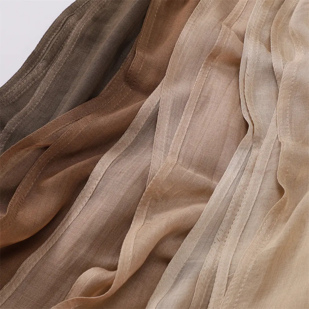 Brown Wide-brimmed Shawl for Women — feature 6