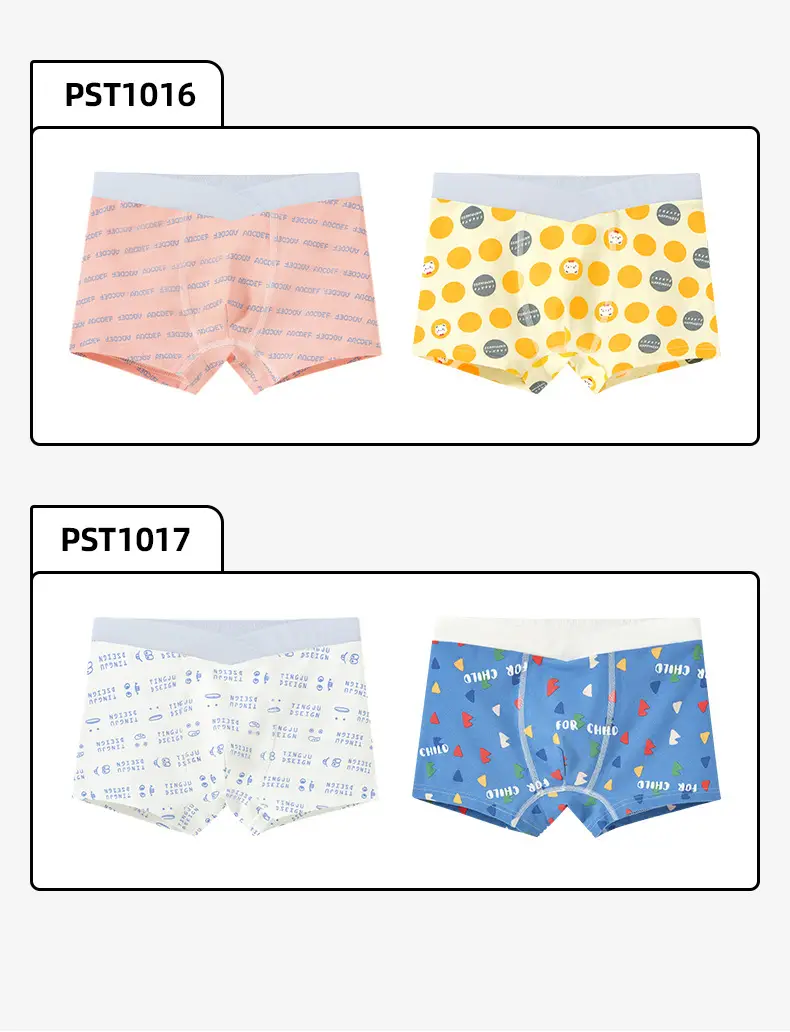 V-Shaped Boxers for Boys Pure Cotton Bear Print — feature 12