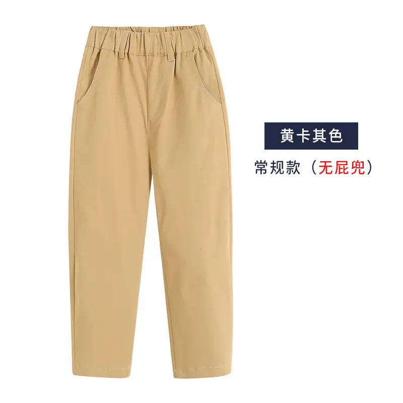Boys Cotton Capri Pants Black Spring Autumn Middle Size - Image 2